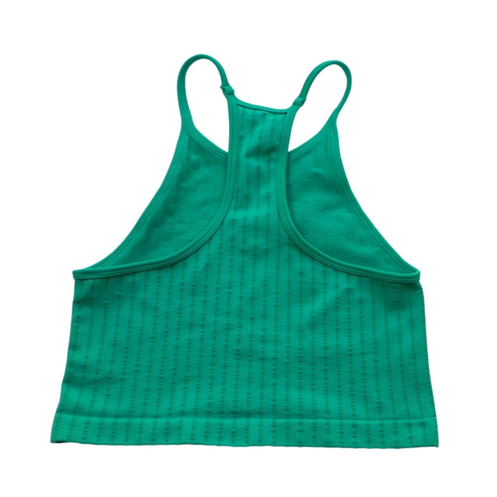 Out From Under Green Ribbed Racerback Crop Tank Sports Bra M/L - Picture 2 of 7